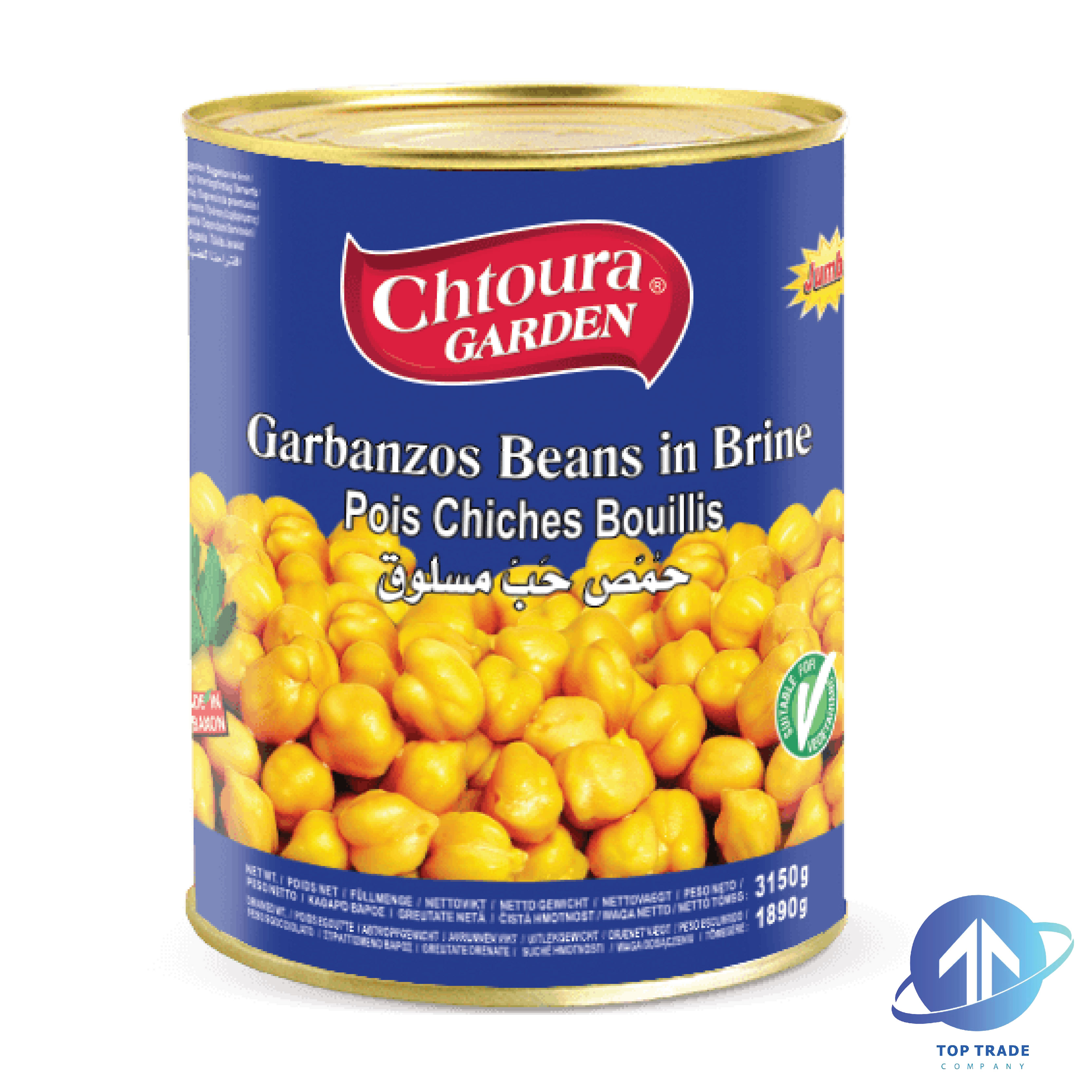 Chtoura Garden Boiled Chickpeas 3,15Kg